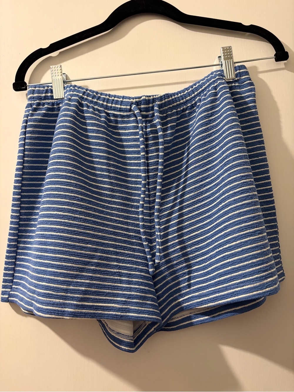 Blue and White Striped Shorts from Reformation